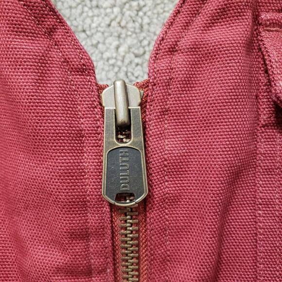 DULUTH Iron Range Fire Hose Vest Lined w/ Faux Shearling Red Men's Size XL - Picture 4 of 9